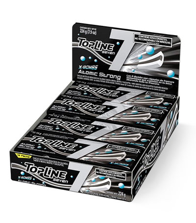 Chicles Topline Seven Atomic Strong  x 16u.