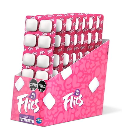Chicles Confitados - Flics Frutilla x12u