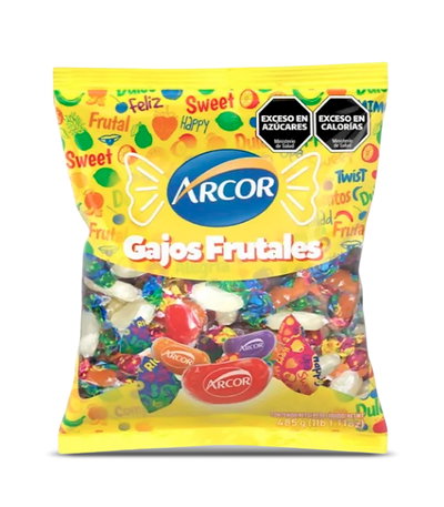 Caramelos Arcor - Gajos Frutales 485g.