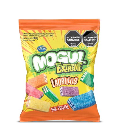 Gomitas Mogul - Extreme Ladrillos de Frutilla 500g.