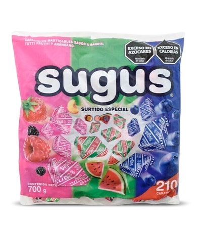 Sugus Masticables Sabores Especiales 700g.