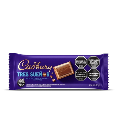 Chocolate Cadbury Tres Sueños 82g - 3u.