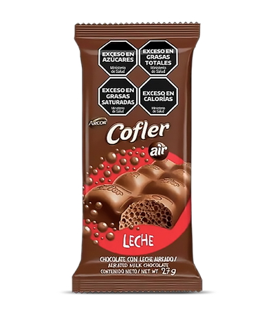 Chocolate Cofler Air Leche 27g - 10u.