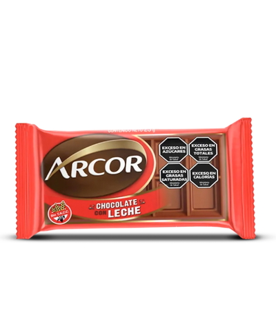 Chocolate Arcor con Leche 25g - 15u.