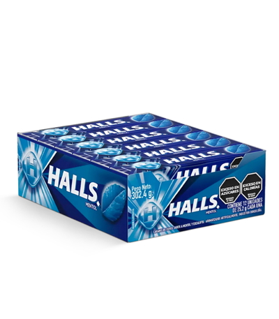 Caramelos Halls Mentol - 12u.