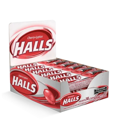 Caramelos Halls Free Cherry Lyptus -  12u.
