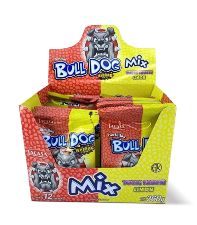 Pastillas Bull Dog Acidas Tutti - Limon x 12u.