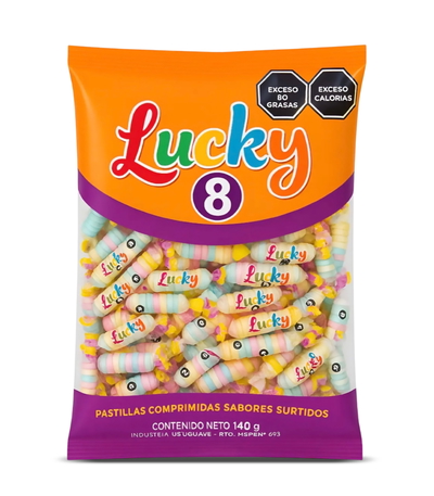 Mini Pastillitas Lucky 8 - 385g.