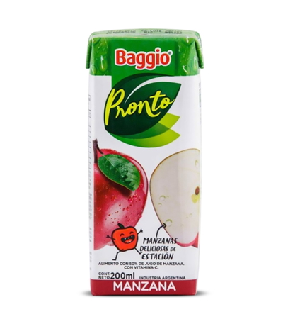 Jugo Baggio Pronto - Manzana 200cc x 18u.