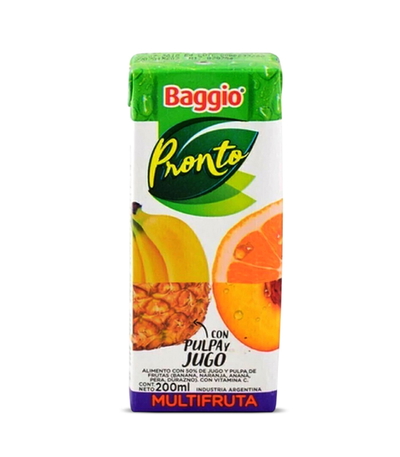 Jugo Baggio Pronto - Multifruta  200cc x 18u.
