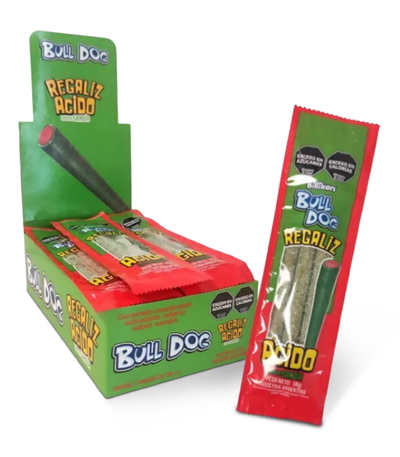 Gomitas Bull Dog Regaliz Ácidas Sandia - 12u.