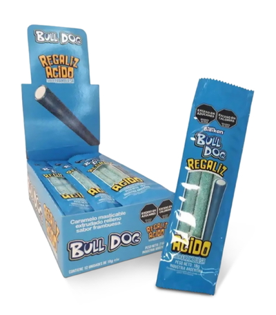 Gomitas Bull Dog Regaliz Frambuesa Acida - 12u.
