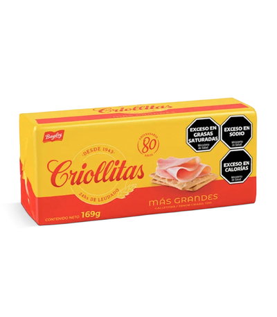 Galletitas Criollitas Más 169g - 6u.