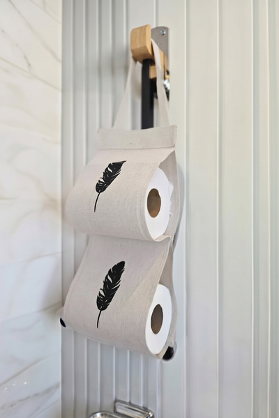 Porta Rollo Papel Higiénico Pluma 