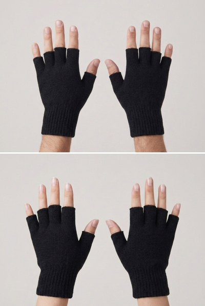 Guantes Fingerless Negros 