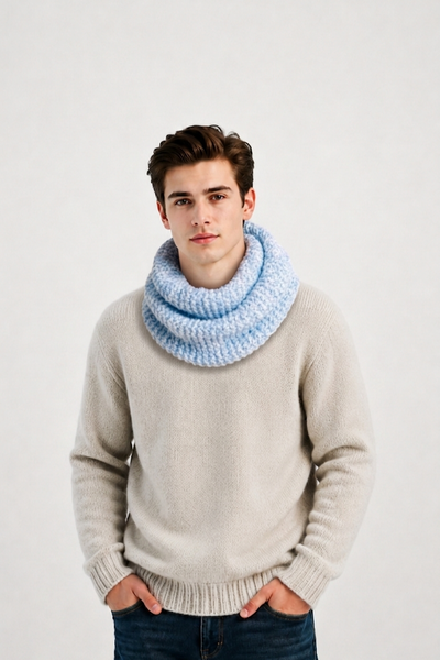 Cuello Dena Celeste Unisex - GAC Tejidos