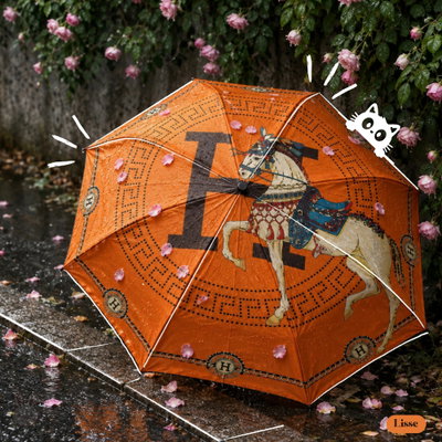 Paraguas Cheval Orange Hermès
