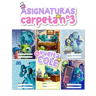 Separadores N°3 X6 Caratulas – Monster Inc