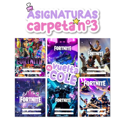 Separadores N°3 X6 Caratulas – Fortnite