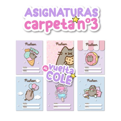 Separadores N°3 X6 Caratulas – Pusheen