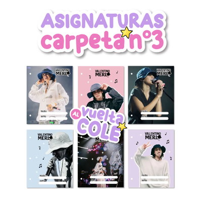 Separadores N°3 X6 Caratulas – Valentino Merlo