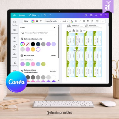 Plantilla Editable Canva - Etiquetas escolares