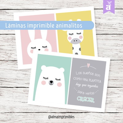 Láminas Imprimibles- Animalitos Nórdicos - GRATIS  (POR TIEMPO LIMITADO) 