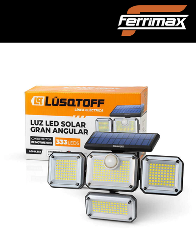 Luz Led Solar Gran Angular 333 Leds Lusqtoff Electric