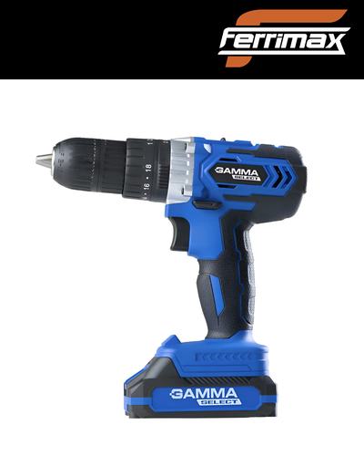 Taladro Atornillador Percutor Inalámbrico Gamma Batería 20v