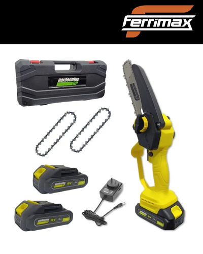Mini Electrosierra 18v + 2 Bateria Poda Garden Plus