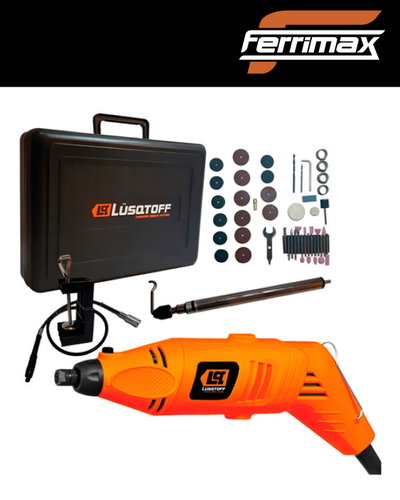 Mini Torno Eléctrico Lüsqtoff MTL150-9 150w + Maletín + Accesorios