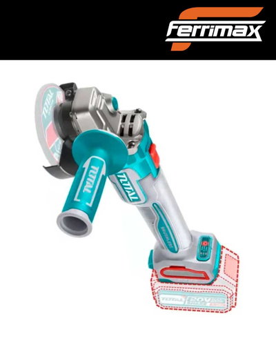 Amoladora Angular Inalámbrica Total 20V 115 mm Brushless Industrial Sin Carbones