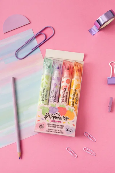 Resaltadores Doble Punta Con Aroma A Caramelo Punto Cero - Pack x4 Colores
