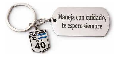 Llavero Ruta 40 Maneja Con Cuidado Grabado Laser !