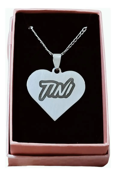 Collar Dije Corazón Tini Grabado Laser Acero Quirúrgico