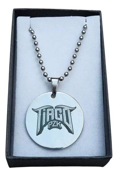 Collar Dije Modelo Tiago Pzk Acero Grabado Laser