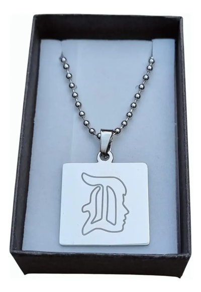 Collar Dije Modelo Duki Ice Acero Grabado Laser