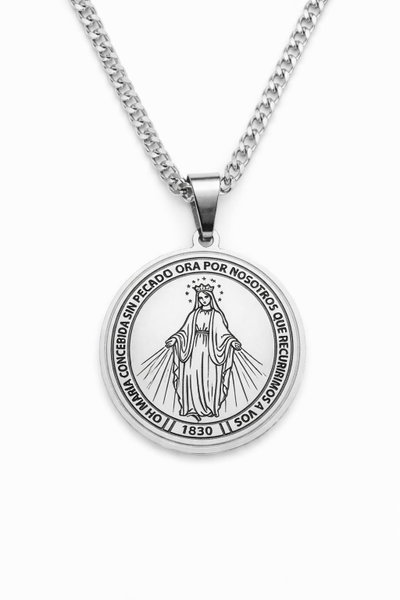 Collar y Dije - Virgen de la Medalla Milagrosa -