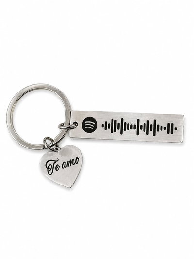 Llavero Spotify Corazón Parejas Amigos Souvenir Personalizad