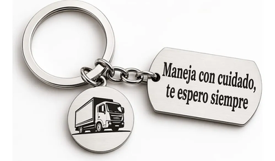 Llavero Personalizado Camión Grabado Láser Regalo Camionero