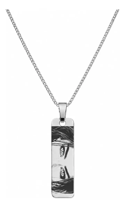 Collar Corazón Fotograbado Láser HD | Foto y Frase Personalizada