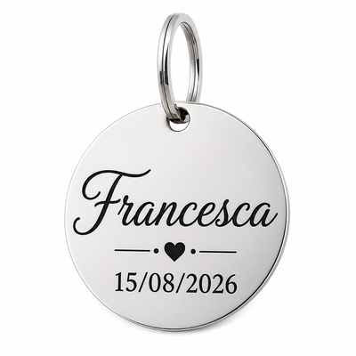 20 Llaveros simples con grabado personalizado