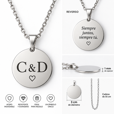 Collar con personalizado frente y reverso