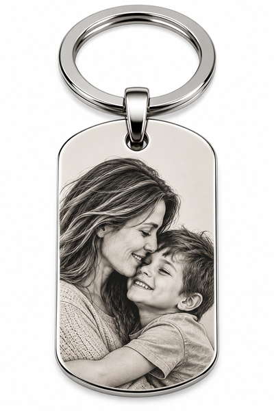 Llavero Fotograbado Acero Grabado Láser Personalizado
