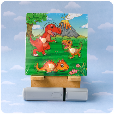Mini Encastrable de Madera con Agarre – Dinos