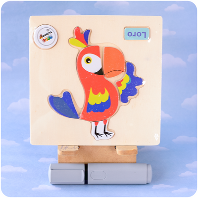 Encastrable - Rompecabeza de Madera - Loro