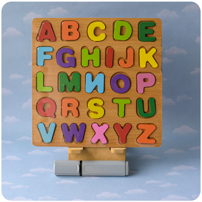 Abecedario Encastrable de Madera Letras Mayúsculas