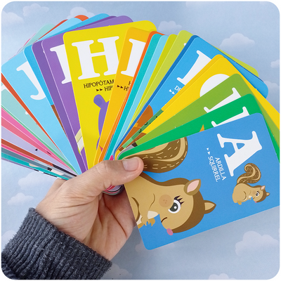 Animales de la "A" a la "Z" - Cartas Educativas – 55 Flashcards
