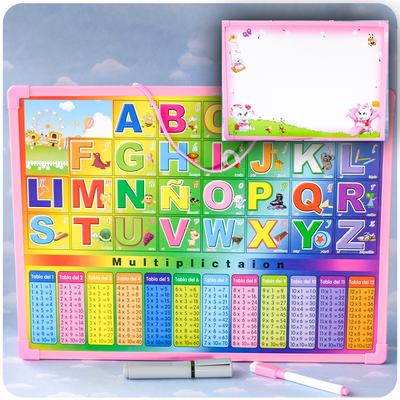 Pizarra 2 en 1 con Abecedario y Tablas de Multiplicar