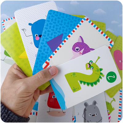 Formas, Números y Colores - Cartas Educativas – 55 Flashcards